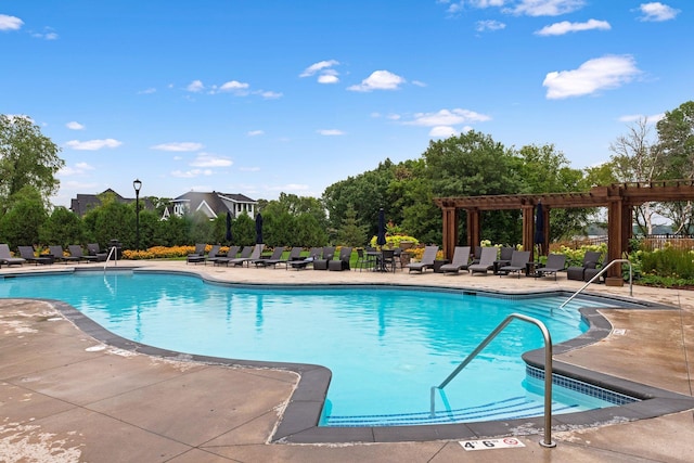 3751 Crane Island Ct, Minnetrista, MN 55331 - community pool with a patio area and a pergola