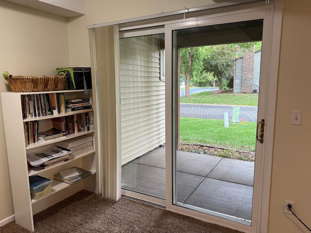 14410 92nd Ave N, Maple Grove, MN 55369 - doorway to outside featuring carpet floors