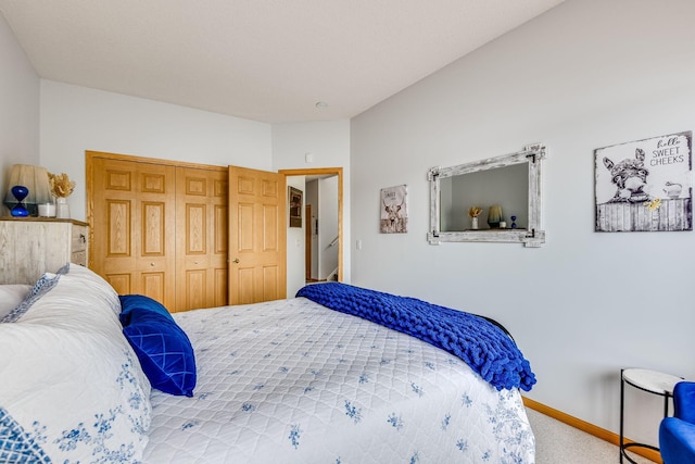 11001 Isanti Ct NE, Blaine, MN 55449 - bedroom with carpet flooring, a closet, and baseboards
