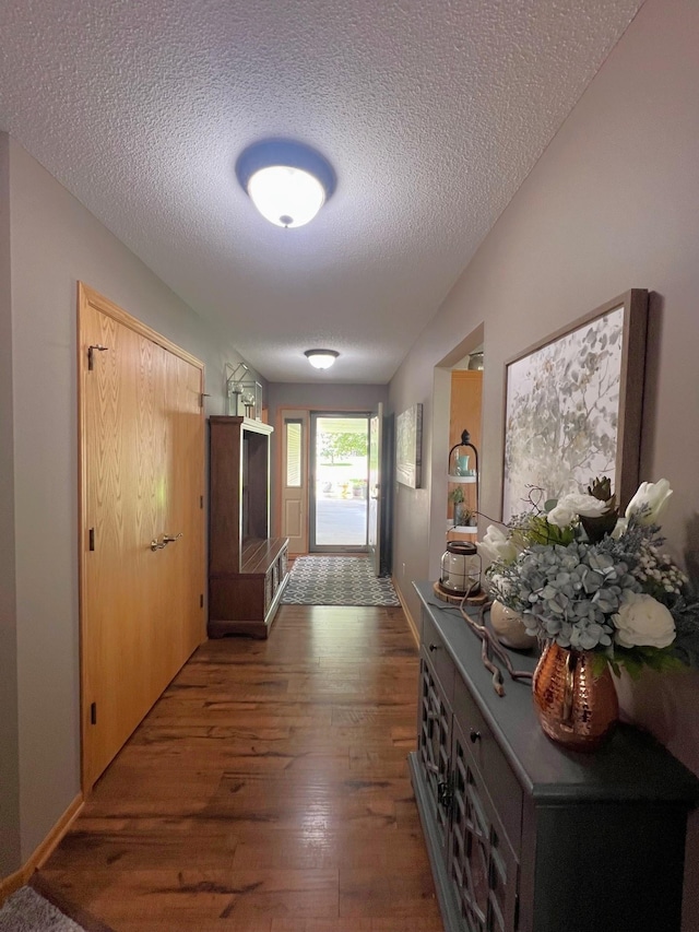 1209 23rd St SE, Willmar, MN 56201 - hallway with wood finished floors and a textured ceiling