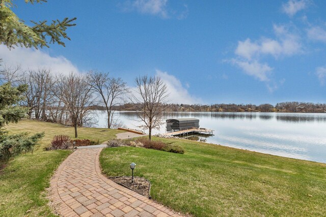 2917 Vonderheide Dr SW, Alexandria, MN 56308 - dock with a water view and a lawn