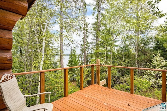 4015 Van Rd, Duluth, MN 55803 - wooden terrace featuring a water view