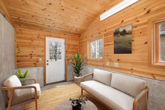 1624 Saint Croix Cir, Golden Valley, MN 55422 - carpeted living room with lofted ceiling and wood walls
