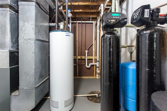 8659 215th St N, Forest Lake, MN 55025 - utility room with water heater and heating unit