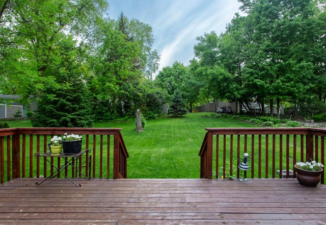 8659 215th St N, Forest Lake, MN 55025 - wooden terrace with a lawn