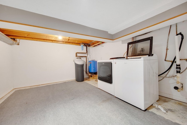 7811 209th St N, Forest Lake, MN 55025 - laundry area featuring independent washer and dryer and light colored carpet