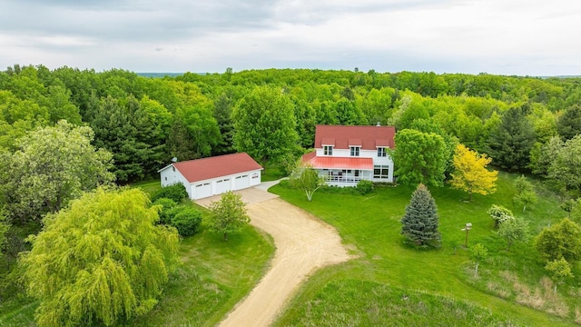 E2221 930th Ave, Stanton Twp, WI 54725 - view from above of property featuring a forest
