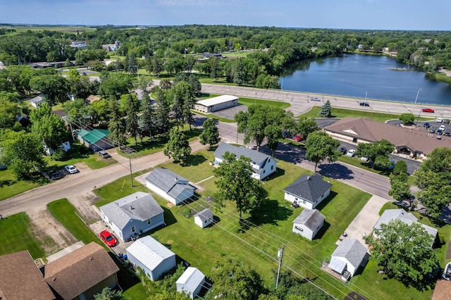727 Peck St, Fergus Falls, MN 56537 - aerial perspective of suburban area featuring a large body of water