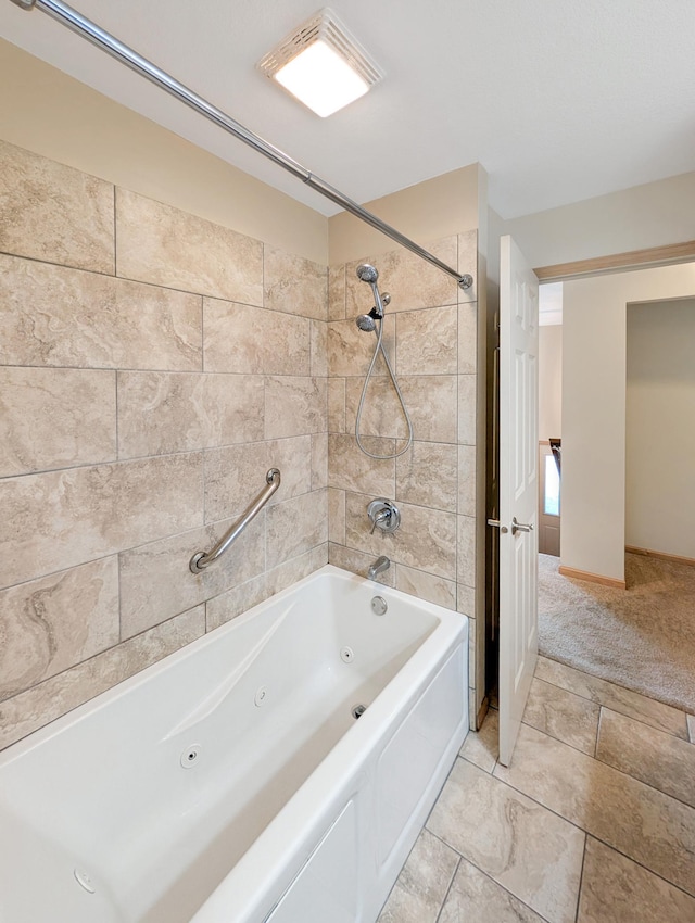 15142 75th Ave N, Maple Grove, MN 55311 - full bathroom featuring a combined bath / shower with jetted tub and tile patterned floors