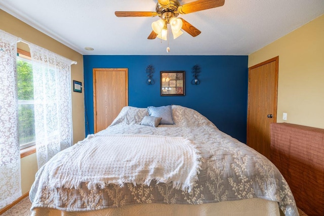 S363 Nicholes Rd, Naples Twp, WI 54755 - bedroom with a closet and a ceiling fan