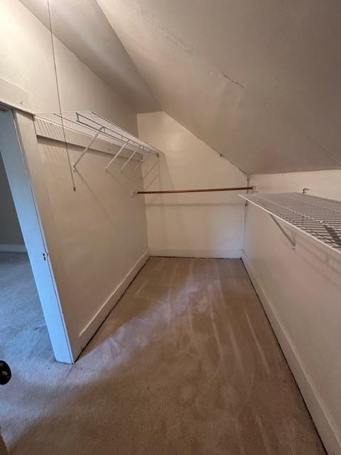77729 330th St, Prior Twp, MN 56278 - spacious closet with carpet flooring and vaulted ceiling