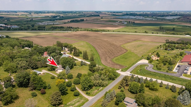 5121 Cameron Dr NW, Cascade Twp, MN 55901 - aerial overview of property's location featuring rural landscape and farmland