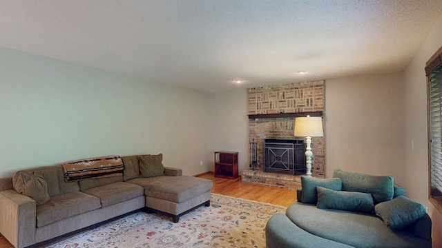 5121 Cameron Dr NW, Cascade Twp, MN 55901 - living room featuring a fireplace and wood finished floors