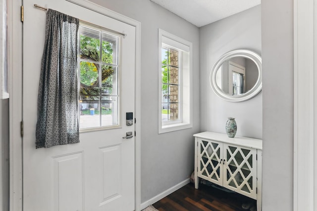 11219 16th St NE, Saint Michael, MN 55376 - doorway featuring baseboards and dark wood-type flooring