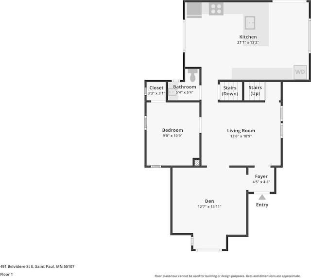 491 Belvidere St E, Saint Paul, MN 55107 - floor plan / room layout