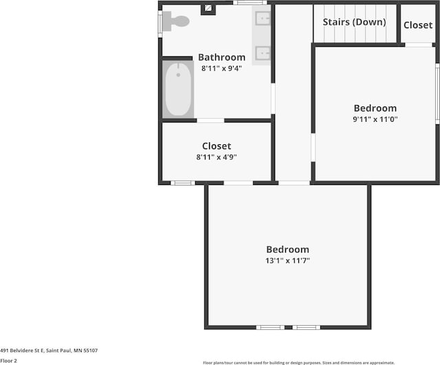 491 Belvidere St E, Saint Paul, MN 55107 - floor plan / room layout