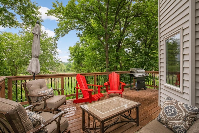 6242 Cavendish Pl, Eden Prairie, MN 55346 - wooden deck featuring area for grilling
