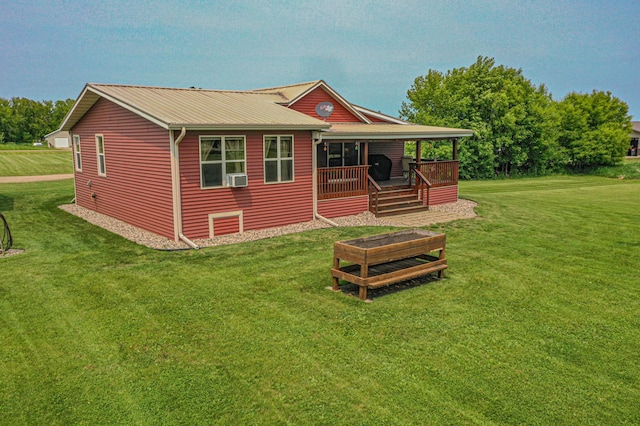 17366 Ryan Dr NE, Osakis, MN 56360 - view of front facade featuring a front yard and metal roof