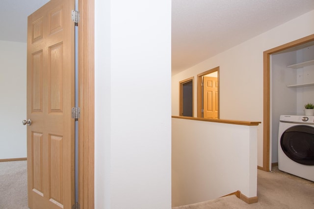 412 Cedar Pl, Maple Lake, MN 55358 - laundry room featuring washer / clothes dryer and light colored carpet