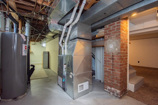 1618 10th St N, Fargo, ND 58102 - unfinished below grade area with water heater and stairs