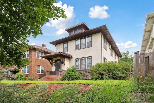 1601 Charles Ave, Saint Paul, MN 55104 - traditional style home with stucco siding and brick siding