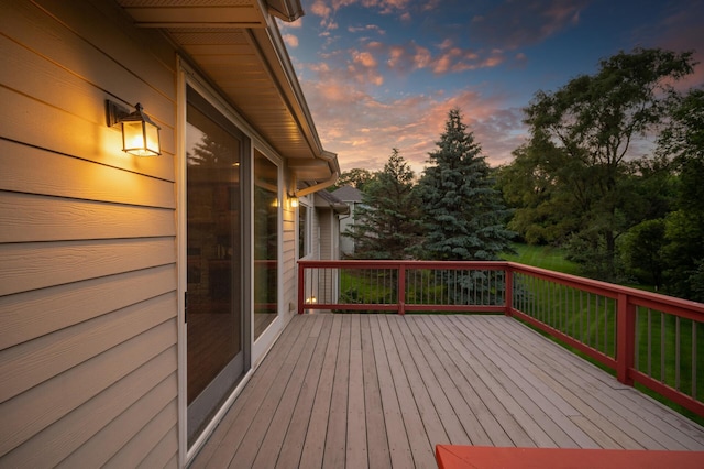 8867 Aviary Path, Inver Grove Heights, MN 55077 - view of deck at dusk