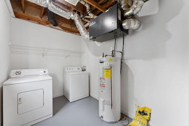 2524 Bryant Ave N, Minneapolis, MN 55411 - laundry area with water heater and separate washer and dryer