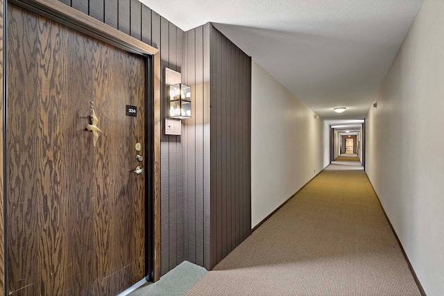 9700 Portland Ave S Unit 334, Bloomington, MN 55420 - corridor with carpet flooring and wooden walls
