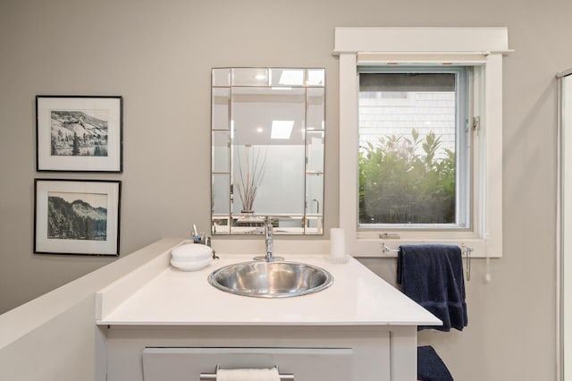 475 Lakeview Ave, Tonka Bay, MN 55331 - bathroom with vanity and a shower