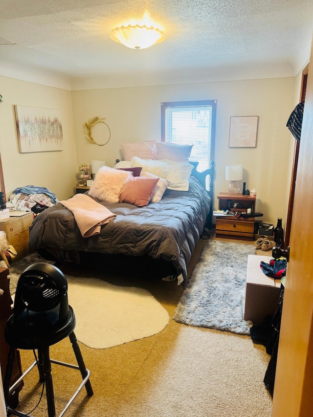 802 5th St NE, Little Falls, MN 56345 - carpeted bedroom featuring a textured ceiling