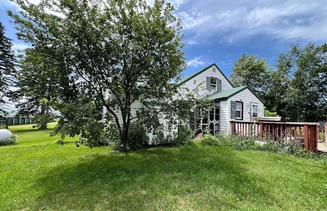 49892 285th Ave, Staples, MN 56479 - view of grassy yard with a deck