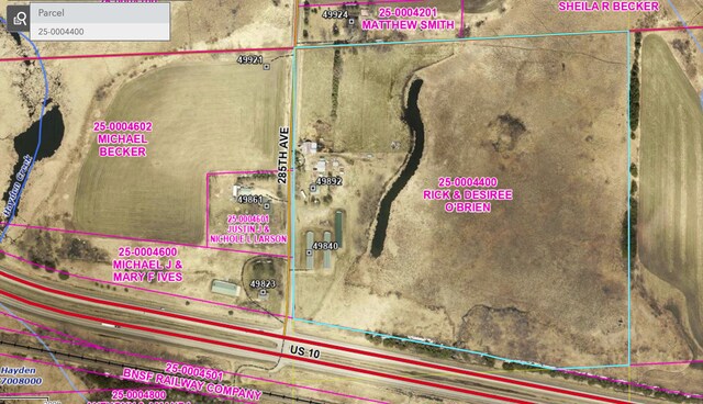 49892 285th Ave, Staples, MN 56479 - map of property location featuring property parcel outlined