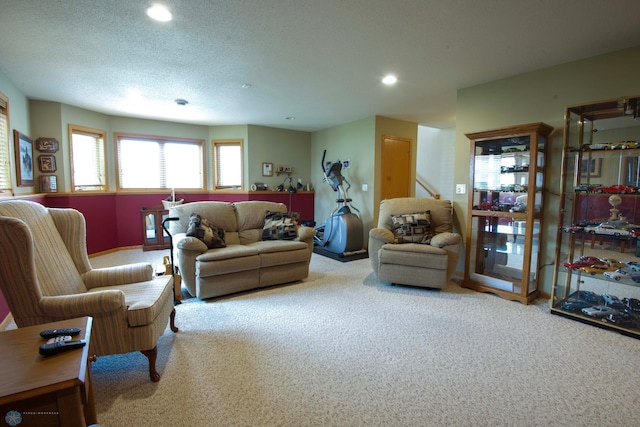 1010 4th Ave NE, Dilworth, MN 56529 - living room featuring carpet flooring and recessed lighting