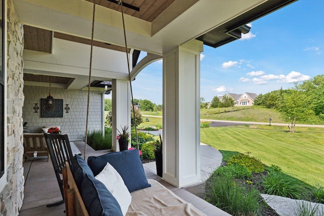 1432 25th St, Saint Joseph Twp, WI 54082 - covered porch with a lawn