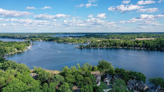 1665 Canary Ln, Mound, MN 55364 - aerial view of a large body of water and a forest