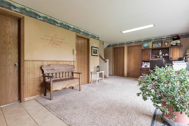23725 240th Ave, Aurdal Twp, MN 56537 - living area featuring a textured ceiling and light tile patterned floors