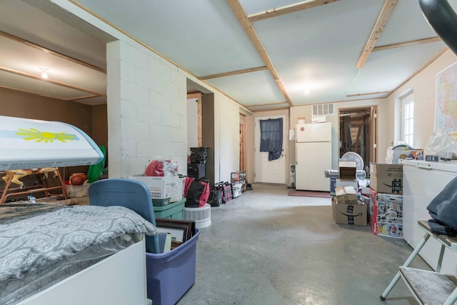 23725 240th Ave, Aurdal Twp, MN 56537 - below grade area with freestanding refrigerator