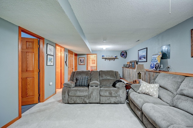 106 4th Ave NW, Rice, MN 56367 - living room with carpet and a textured ceiling