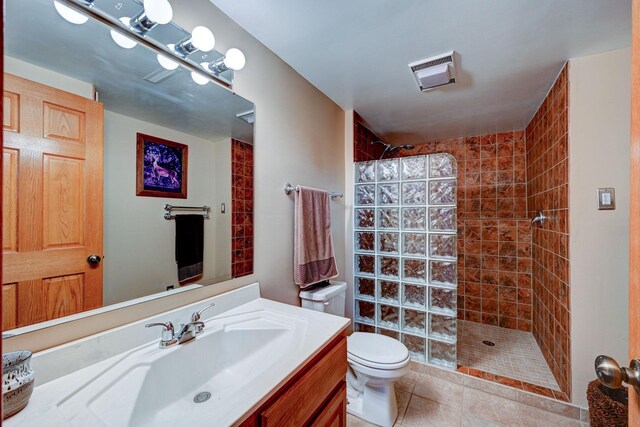 106 4th Ave NW, Rice, MN 56367 - full bath with vanity, walk in shower, toilet, and tile patterned floors