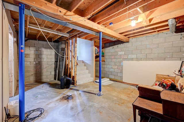 106 4th Ave NW, Rice, MN 56367 - unfinished below grade area with stairs