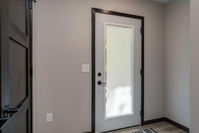 3120 Scotch Ln, Mankato, MN 56001 - entryway featuring light wood-type flooring and baseboards