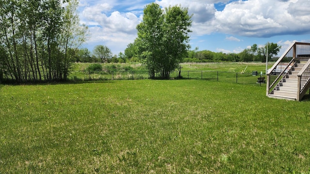 5687 Prosper Ave NW, Rochester, MN 55901 - view of yard featuring stairway and a rural view