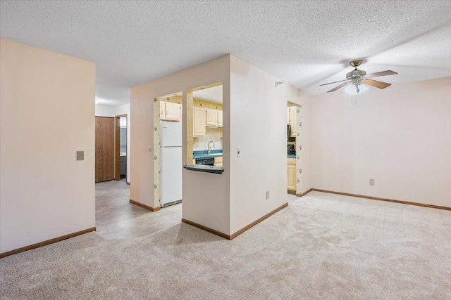5645 Green Circle Dr Unit 210, Minnetonka, MN 55343 - spare room with light carpet, ceiling fan, and a textured ceiling