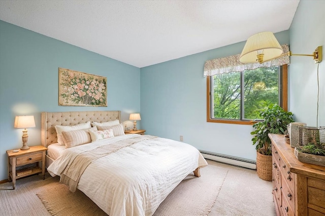 5645 Green Circle Dr Unit 210, Minnetonka, MN 55343 - bedroom with a baseboard heating unit and light carpet