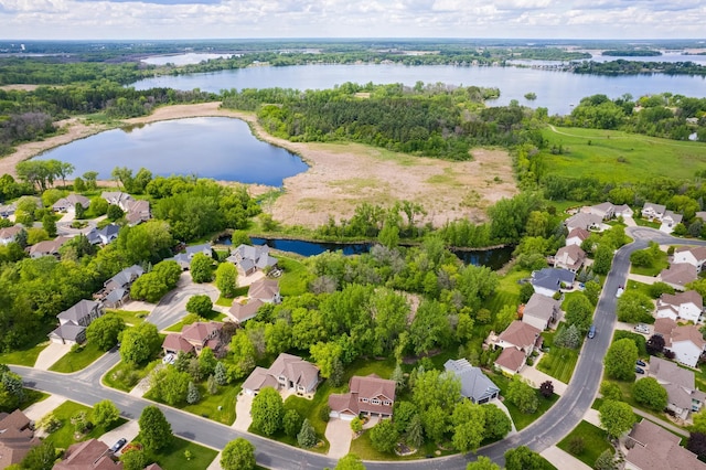 1469 Sherman Lake Rd, Lino Lakes, MN 55038 - aerial perspective of suburban area featuring a nearby body of water