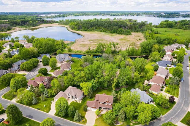 1469 Sherman Lake Rd, Lino Lakes, MN 55038 - aerial perspective of suburban area featuring a large body of water
