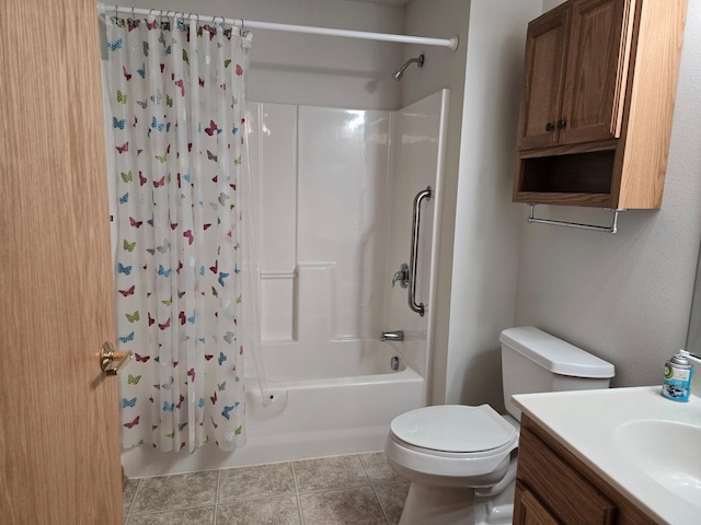 15631 Linnet St NW Unit 3-208, Andover, MN 55304 - full bath with shower / tub combo, toilet, vanity, and tile patterned flooring