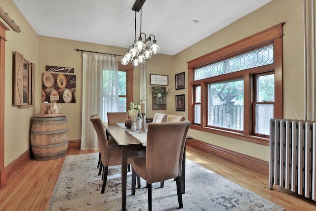 1807 Minnehaha Ave W, Saint Paul, MN 55104 - dining space featuring radiator, plenty of natural light, and light wood-style floors