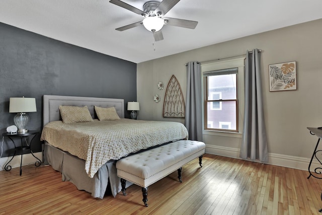 1807 Minnehaha Ave W, Saint Paul, MN 55104 - bedroom featuring light wood finished floors, baseboards, and a ceiling fan