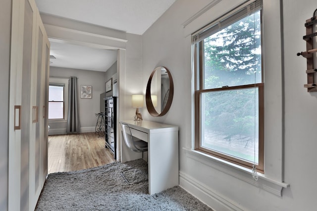 1807 Minnehaha Ave W, Saint Paul, MN 55104 - hallway with healthy amount of natural light, baseboards, and light wood-style floors